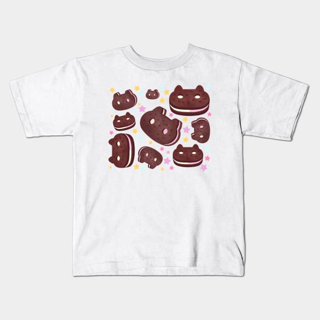 cookie cat Kids T-Shirt by sidhedcv